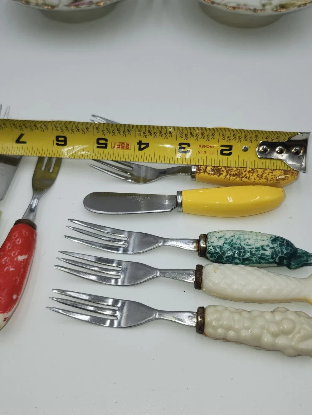 Vintage Japan Mini Forks Fruit Vegtable Handles 5